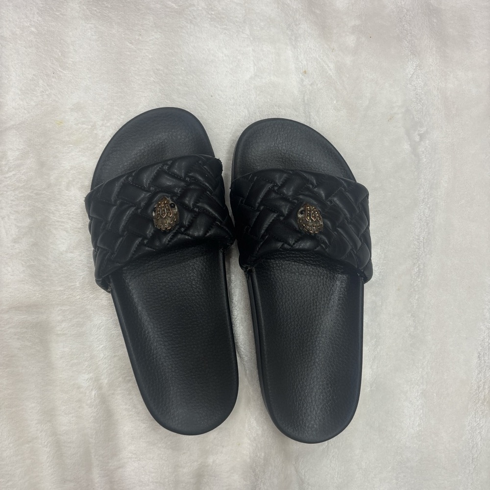 Kurt Geiger Black Quilted Sandals